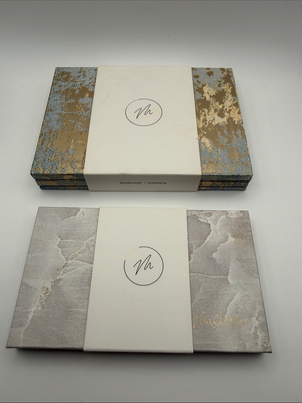 Seint - Maskcara Beauty Highlight & Contour Palette — Gold Gray Marble Set of 2